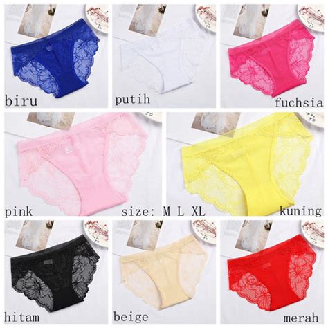 Jual Celana Dalam Wanita Seksi Lingerie Renda Transparan G String C Merah M Jakarta