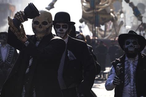 Background Actors Participate During The Filming Of The Jamesbond Film