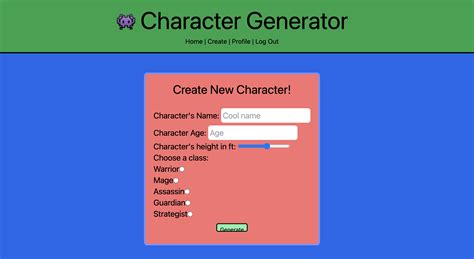 characterize  character generator