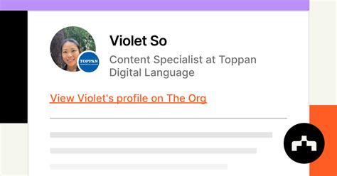 Violet So Content Specialist At Toppan Digital Language The Org