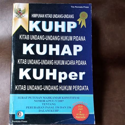 Jual 3 KITAB UNDANG UNDANG KUHP KUHAP KUHPER ORIGINAL Shopee Indonesia