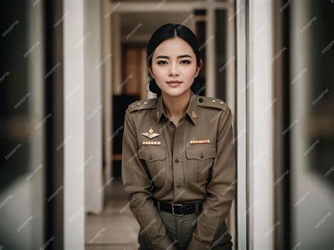 Premium Photo Photo Of Asian Woman In Thai Police Officer Uniform