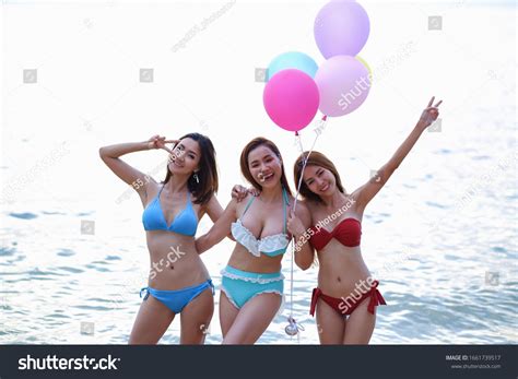 Sexy Bikini Party Seaside Enjoy Meeting Stock Photo Shutterstock