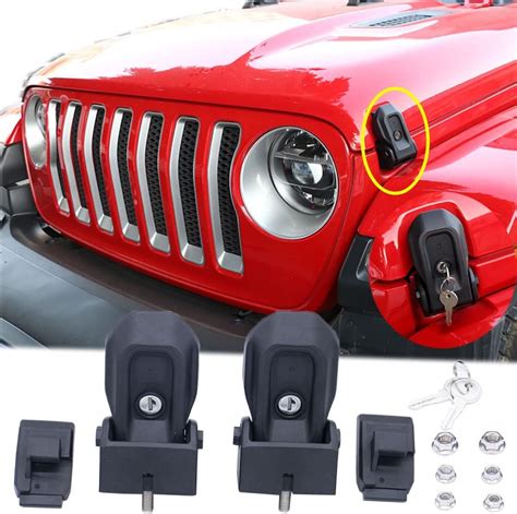 Amazon MOCW Updated Material Hood Latches Fit For Jeep Wrangler JL