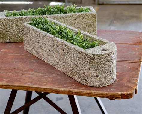 pea gravel concrete modular planter stock studio