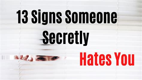 13 Signs Someone Secretly Hates You Youtube