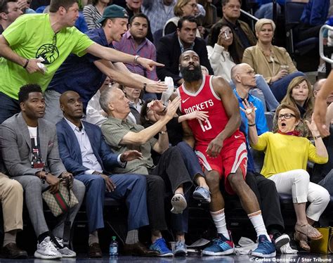 James Harden Falling Into A Crowd Is True Art Rnba