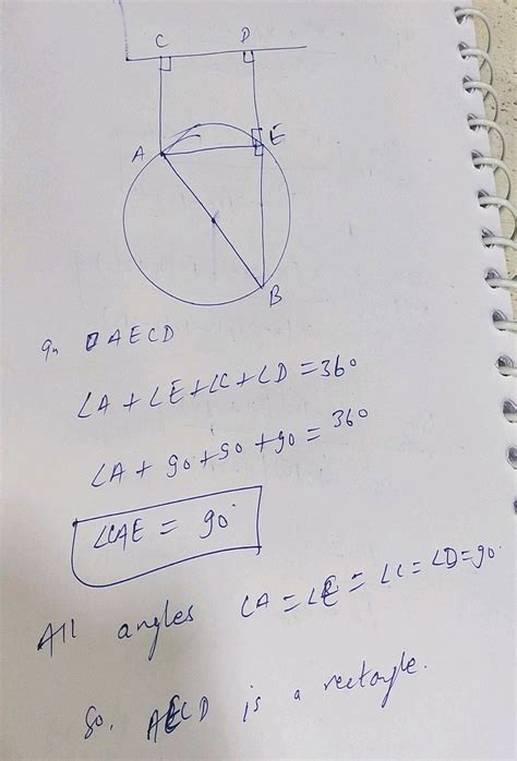 In The Adjoining Figure A B Is A Diameter Of The Circle With