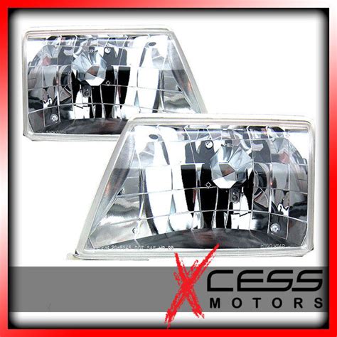 Fits 98 00 Ford Ranger Crystal Clear Headlights Lamps EBay