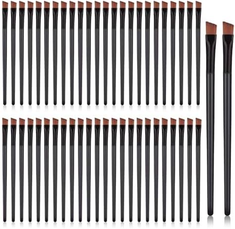 Amazon 50 Pieces Angled Eyebrow Brushes Eyebrow Tint Brush Flat