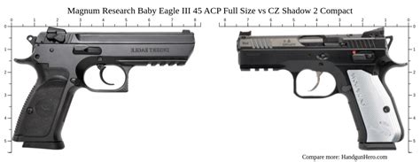 Magnum Research Baby Eagle Iii Acp Full Size Vs Cz Shadow Compact