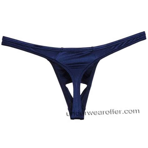 Men S Shiny Long Bulge Pouch Balls Hole Bikini Thong Underwear Lingerie T Back Mu