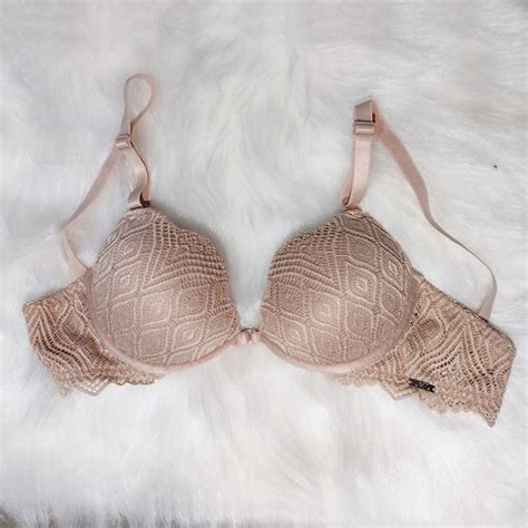 Sutiã Push Up em Renda Nude bojo bolha Lingerie no Elo Gill s moda íntima F