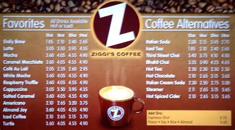 Ziggi S Coffee Gluten Free Menu Kasie Thurston