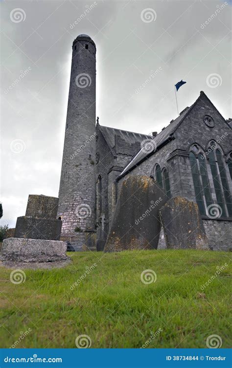 St. Canices Cathedral and Round Tower in Kilkenny Editorial Stock Image ...