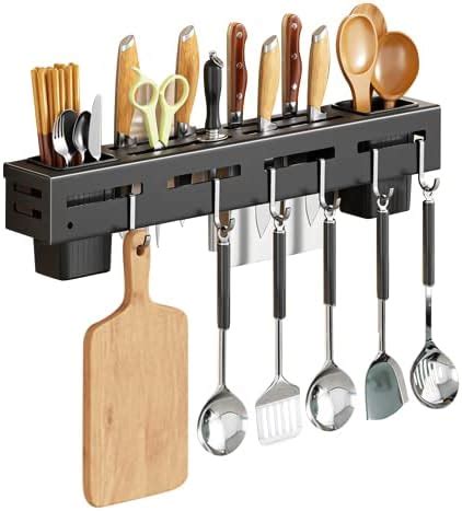 Vbnzbk Stainless Steel Hook Rack Kitchen Wall Mounted Kitchen Utensils