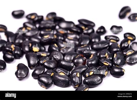 Chinese Black Soybeans In A Closeup Stock Photo Alamy