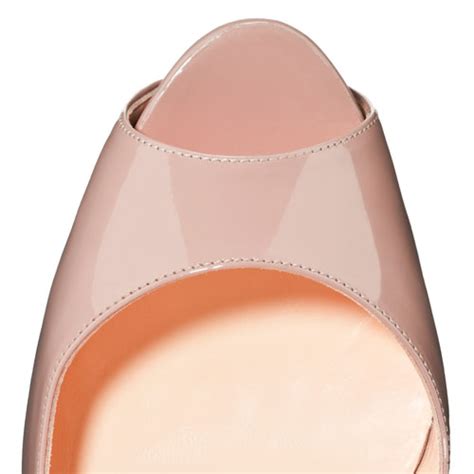 Christian Louboutin Hyper Prive 120mm Patent Pumps Nude Louboutin Sale
