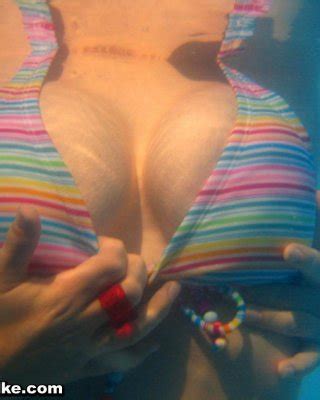 Blonde Model Sexy Pattycake Goes For A Swim In Her Striped Bikini Porn Pictures XXX Photos Sex