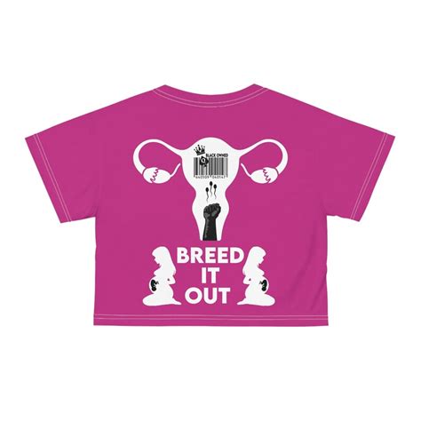 QOS Fuck Racism Breed It Out Barcode Uterus Crop Tee Etsy