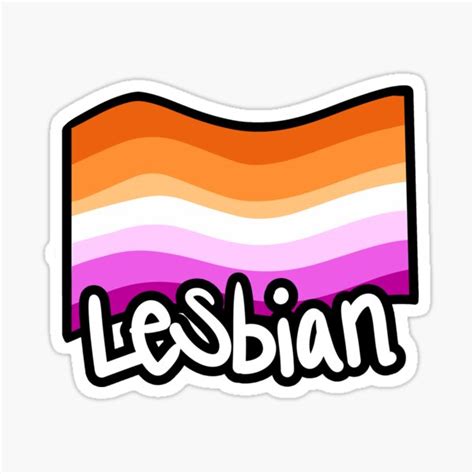 Cute Lesbian Flag Sticker By Spadesir Redbubble