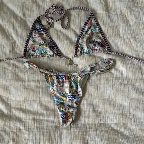 Bydee Bikini Set In Vacanza Both Size L White Depop