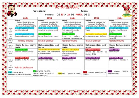 Plano De Aula Semanal Educacao Infantil - Plano semanal Ed. Infantil - Bncc - identificar a letra E, letra ...