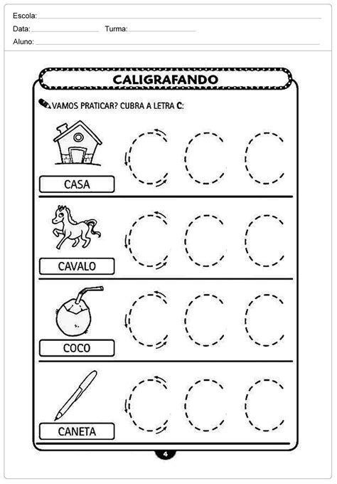 Atividade Letra C Educação Infantil - NAZAEDU
