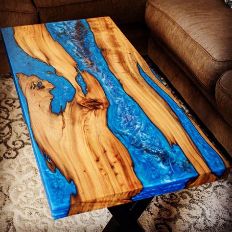 Blue River Sinker Cypress Coffee Table Epoxy Table Top Resin Table Top Wood Resin Table