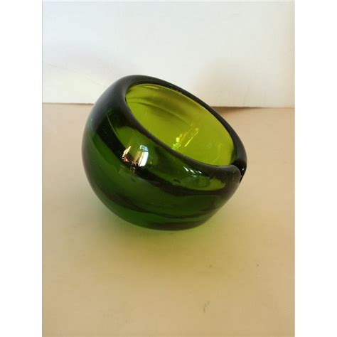 Viking Glass Tilted Orb Ashtrays A Pair Chairish