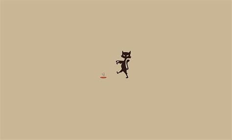 HD wallpaper: black cat wallpaper, animals, movement, food, minimalism ...