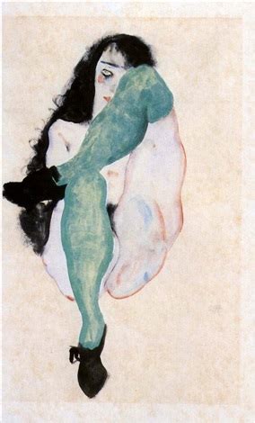 NUDE WITH GREEN STOCKINGS Von Egon Schiele Auf Artnet