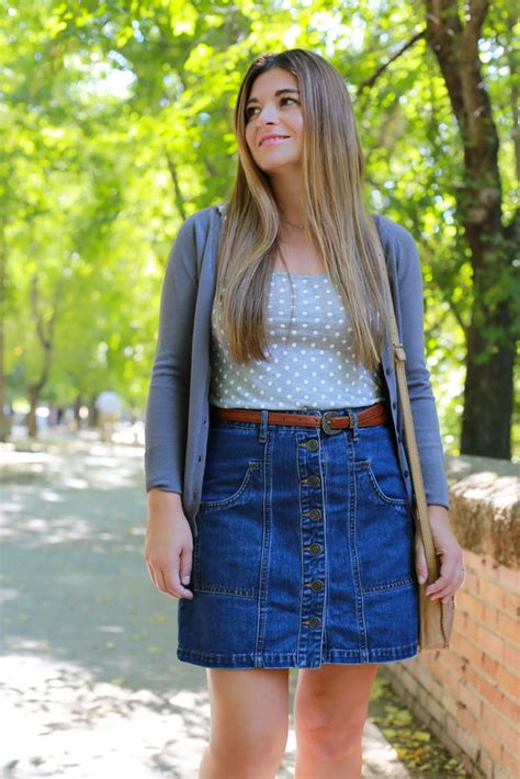 Le Style De La Petite Blonde Denim Skirt