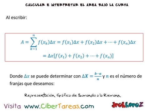 Sumando a la Riemann Cálculo Integral CiberTareas