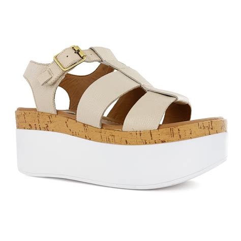 Sandalia Para Mujer Moris03 Nude Cuero Natural