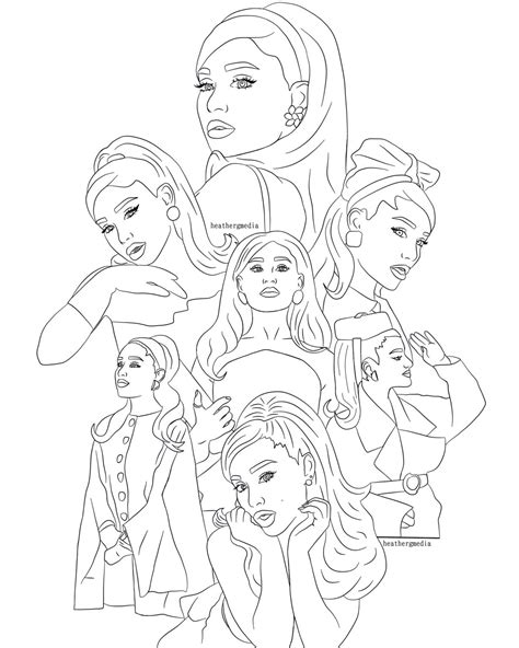 Top Ariana Grande Coloring Pages For Kids Gbcoloring