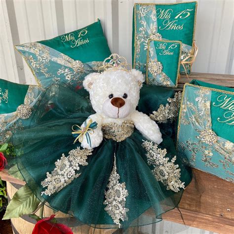 17 Green Quinceanera Teddy Bear QBR28GRRR Etsy Quince Themes