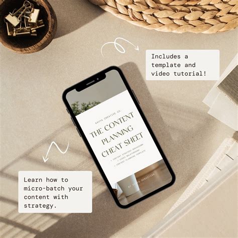 content planning cheat sheet  kavya creative