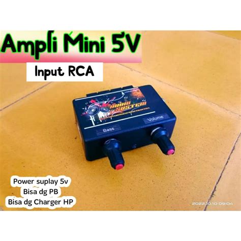 Jual Ampli Mini 5V Input RCA Vol Bass Shopee Indonesia