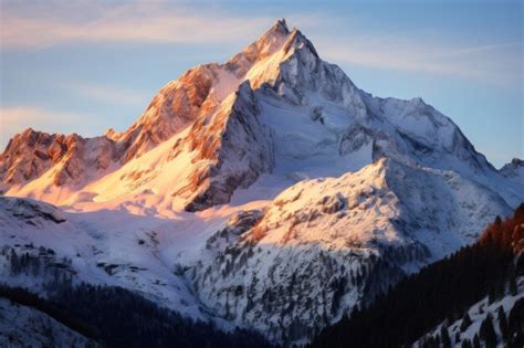 Premium Photo Explore The Majestic Allure Of Snow Capped Mountain