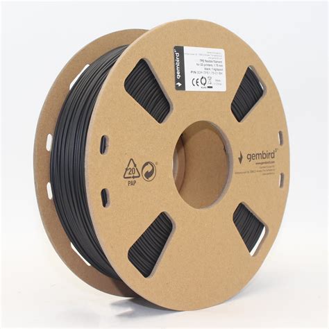 TPE filament Zwart, 1.75 mm, 1 kg kopen - 3Dfilamentshop