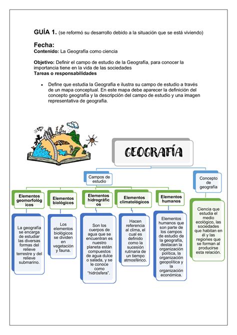 GUÍA de Geografía taller de geografia GUÍA 1 se reformó su