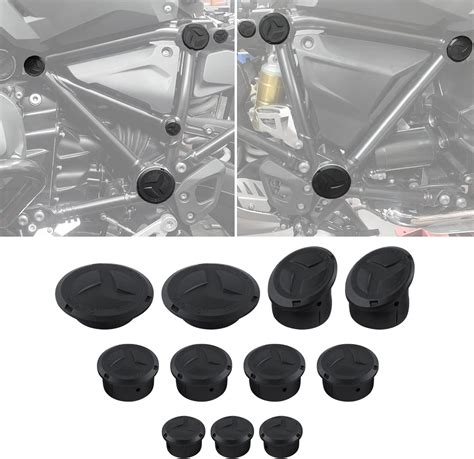 NICECNC 11 X Schwarze Motorrad Abdeckkappen Abdeckungs Set Compatible