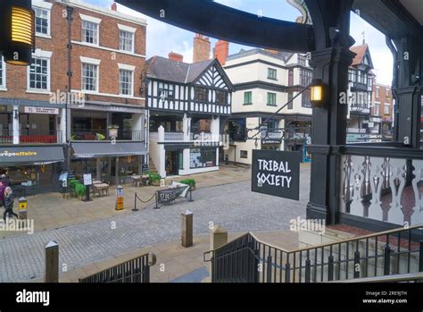 Historic Ancient Beautiful Black White Tudor Buildings Facades