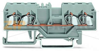 4-проводные проходные клеммы; 2,5 мм; центральная маркировка; для DIN ...