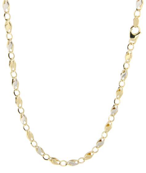 Collana Uomo Oro Giallo Bianco Gl Gioiellerialucchese It