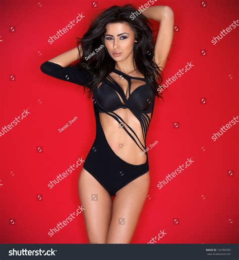 Sexy Hot Long Haired Brunette Female Foto Stock Shutterstock