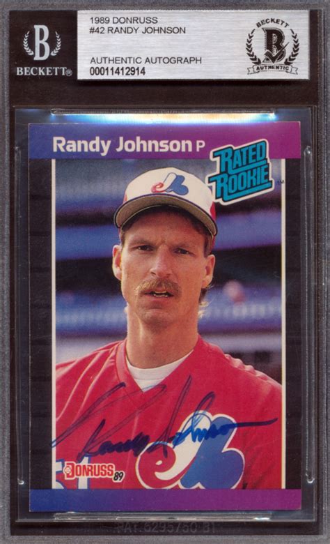 Randy Johnson Signed Donruss Rr Rc Bgs Encapsulated Sgc