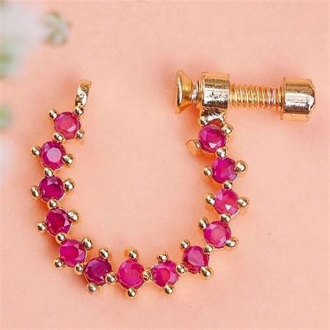 Brass Cz Gold Plated Nose Pin At ₹ 45 In Kolkata Id 2852510001212