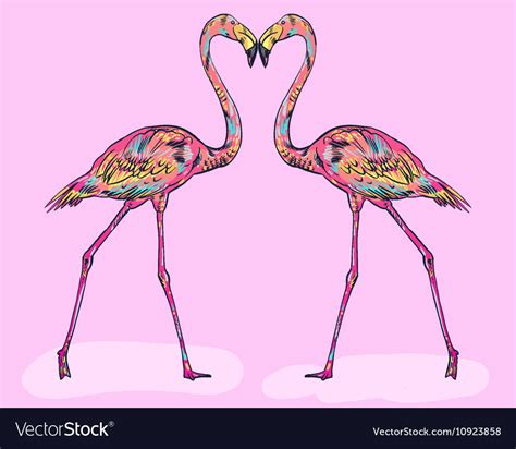 Pink flamingo isolated Royalty Free Vector Image